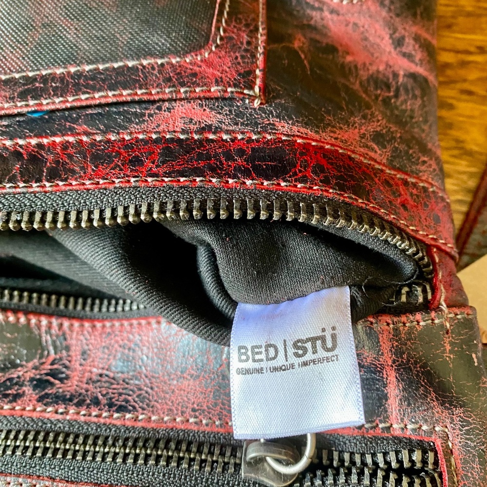 Bed Stu Black and Red Leather Wristlet - Picture 10 of 11